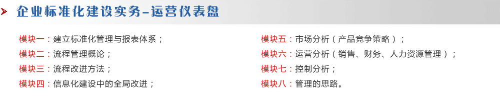 企業標準化建設實務-運營儀表盤