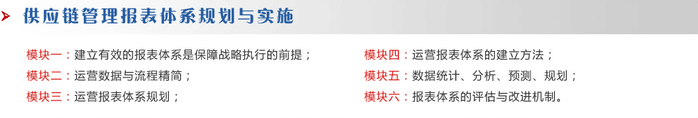 供應鏈管理報表體系規劃與實施